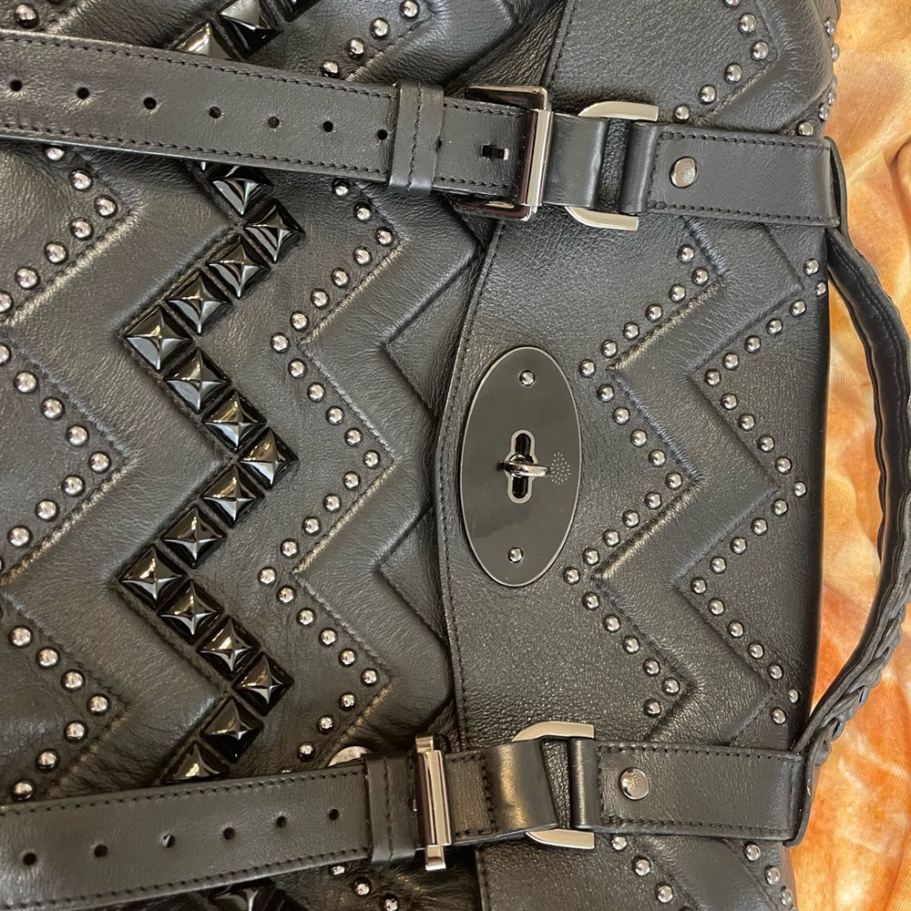 Mulberry Black Leather ZigZag Alexa Bag - Picture 3 of 17